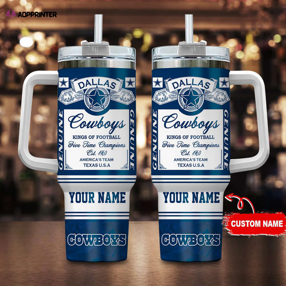 Dallas Cowboys NFL Kings Of Football Personalized Stanley Tumbler 40oz Gift for Fans