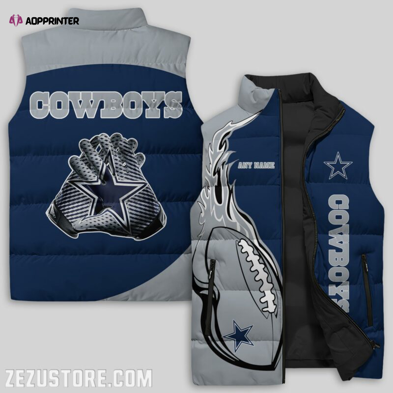 Dallas Cowboys NFL Sleeveless Puffer Jacket Custom For Fans Gifts