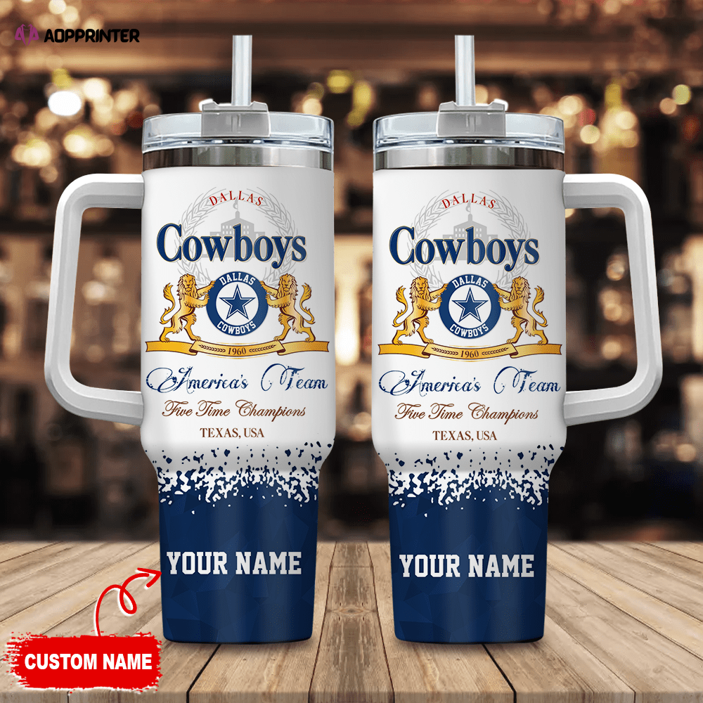 Dallas Cowboys Personalized NFL Champions Modelo 40oz Stanley Tumbler Gift for Fans