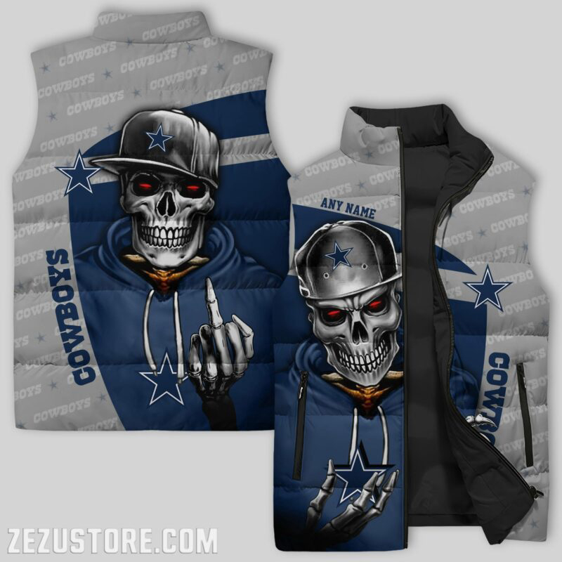 Dallas Cowboys Sleeveless Puffer Jacket Custom For Fans Gifts