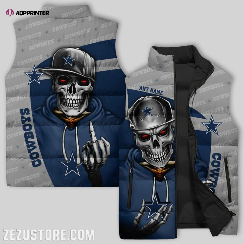 Dallas Cowboys Sleeveless Puffer Jacket Custom For Fans Gifts