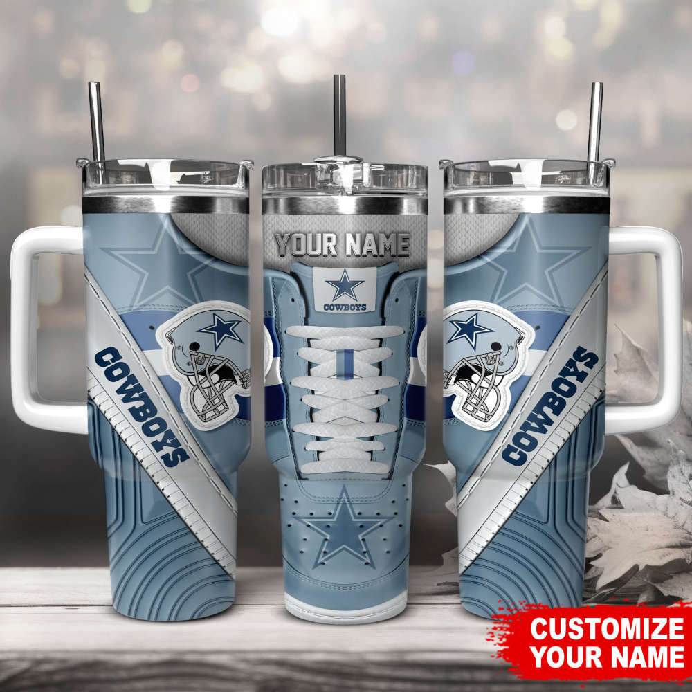 Dallas Cowboys Sneaker NFL Personalized Stanley Tumbler 40Oz Gift for Fans