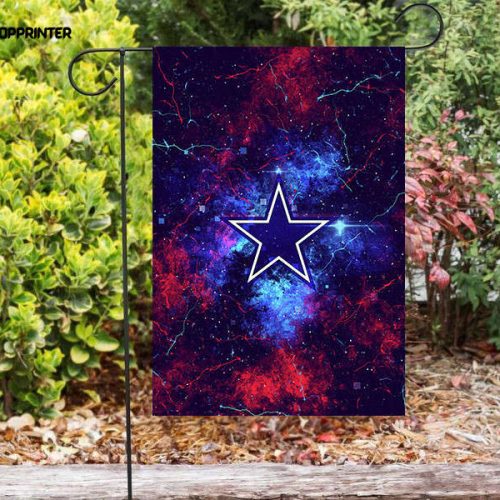 Dallas Cowboys Star Red Blue Thunder Double Sided Printing   Garden Flag Home Decor Gifts