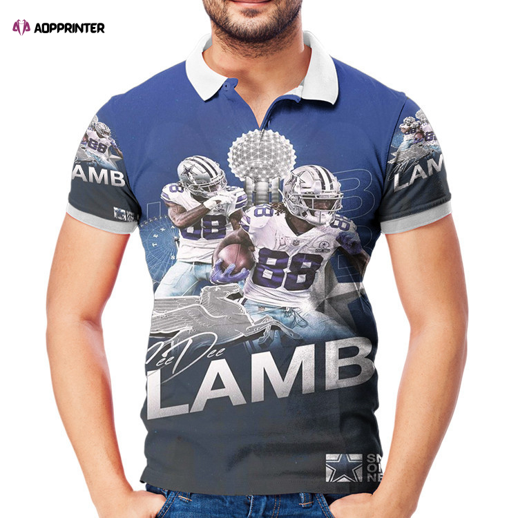 Dallas Cowsboys CeeDee Lamb3 3D Gift for Fans Polo Shirt