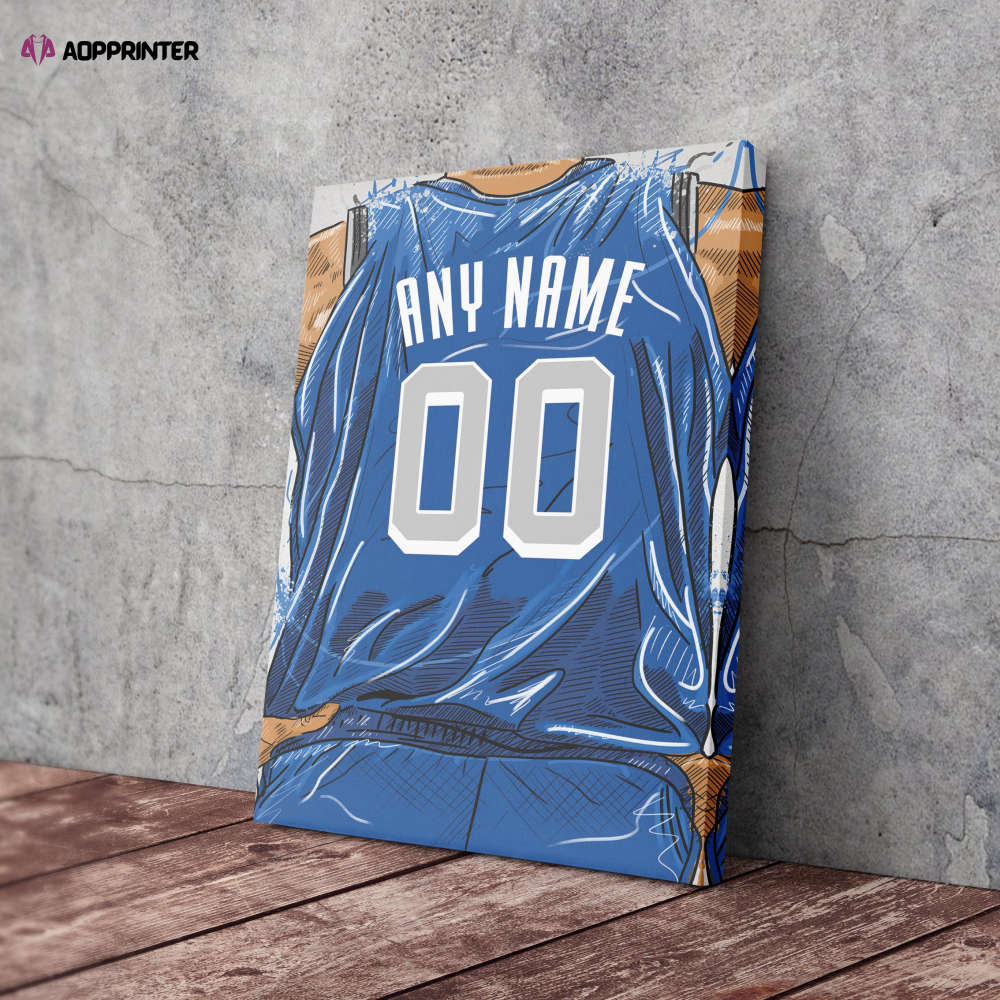 Dallas Mavericks Jersey Personalized Jersey NBA Custom Name and Number Canvas Wall Art Home Decor Man Cave Gift
