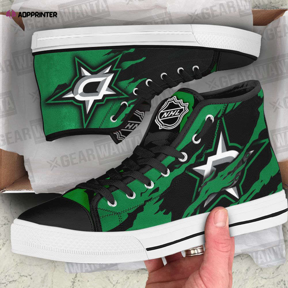 Dallas Stars High Top Canvas Shoes Custom For Fans