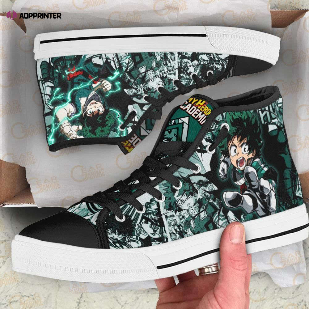 Deku Izuku Midoriya High Top Shoes Custom My Hero Academia Anime For Fans