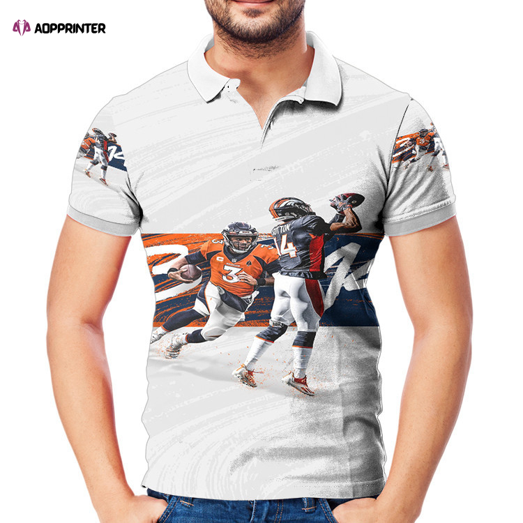 Denver Broncos DangeRuss Wilson x Sutton Courtland 3D Gift for Fans Polo Shirt