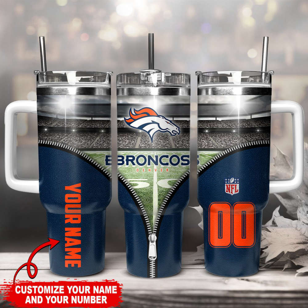 Denver Broncos NFL 40oz Stanley Tumbler Gift for Fans