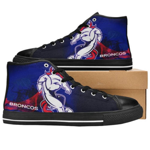 Denver Broncos NFL Custom Canvas High Top Shoes