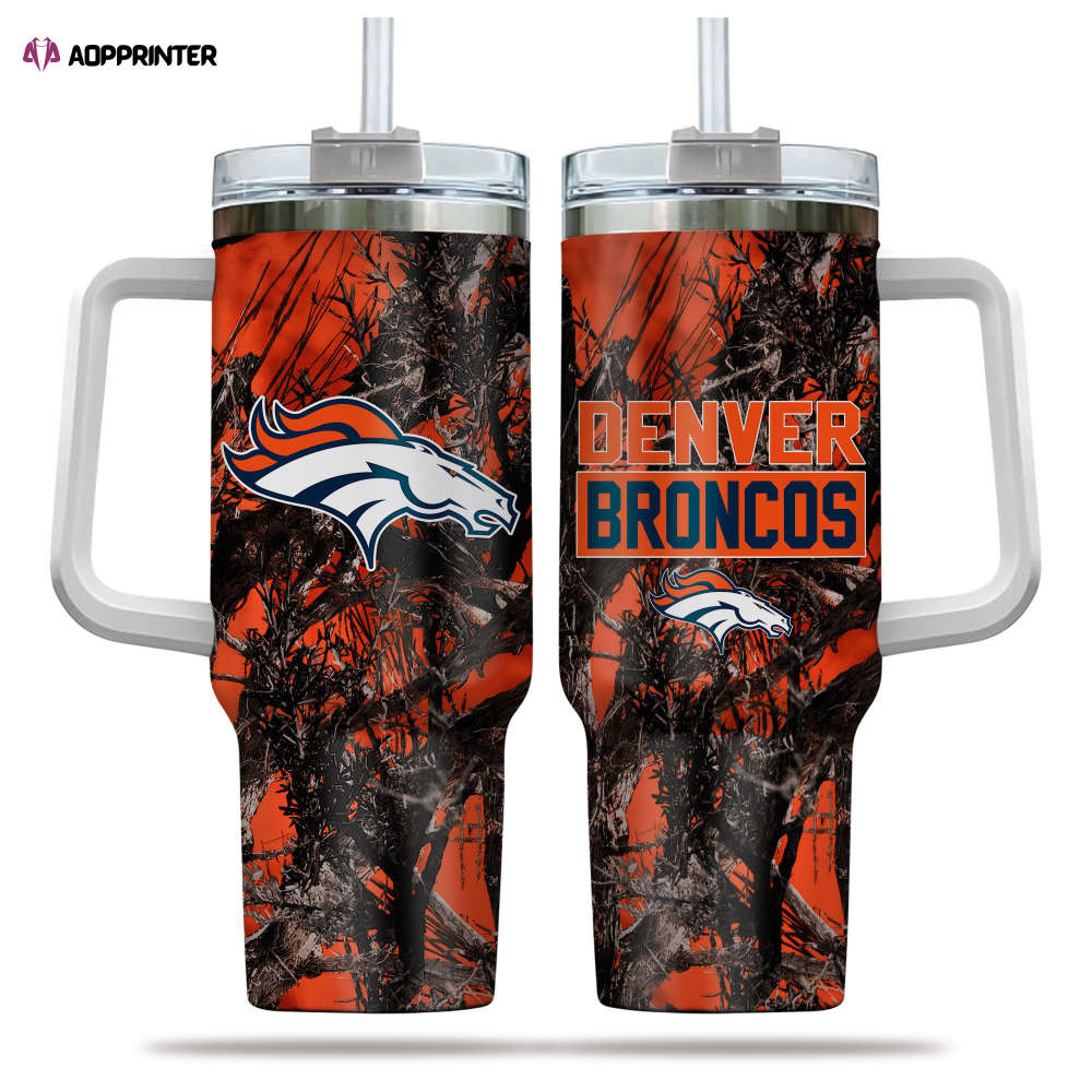 Denver Broncos NFL Hunting Personalized Stanley Tumbler 40oz Gift for Fans