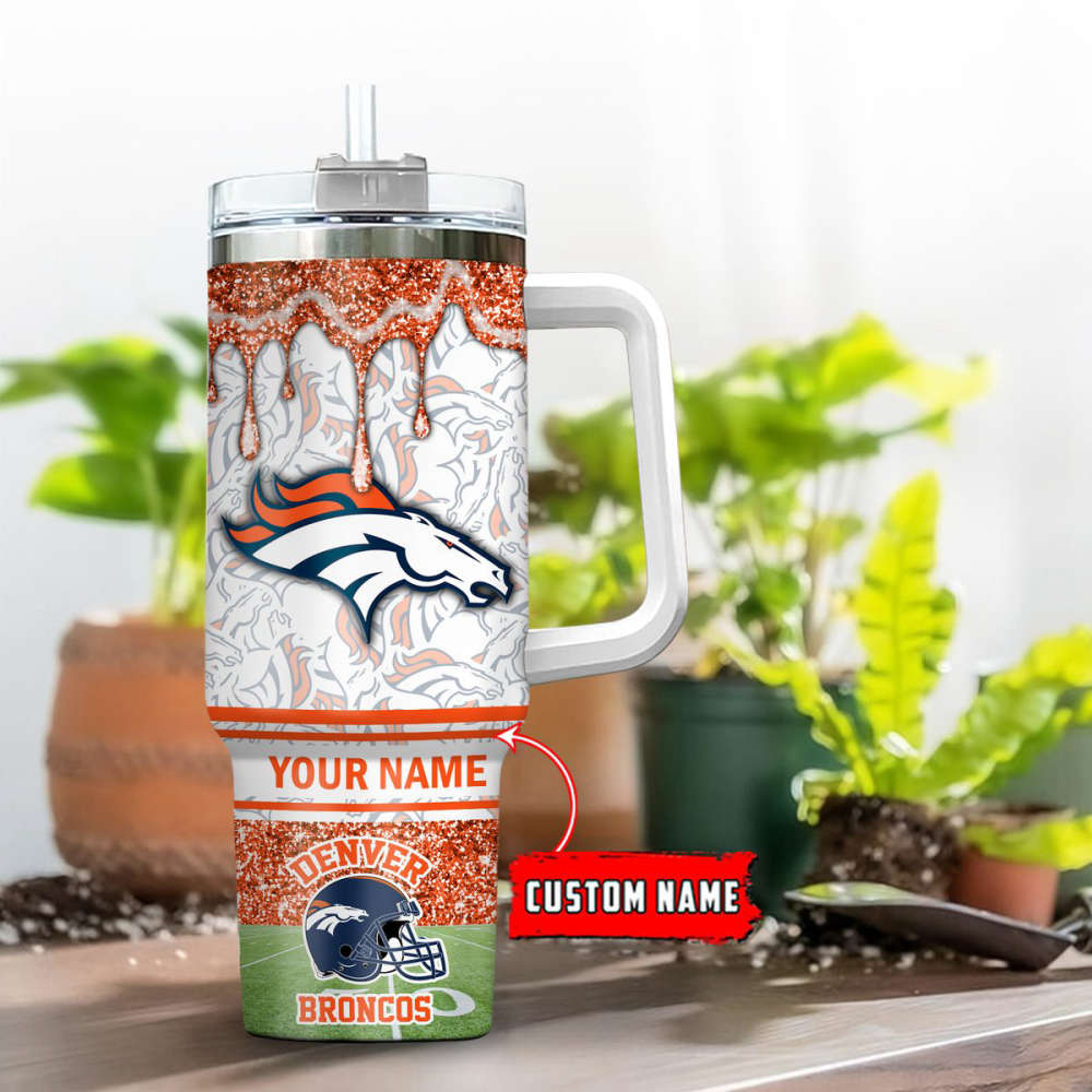 Denver Broncos NFL Personalized Stanley Tumbler 40oz Gift for Fans