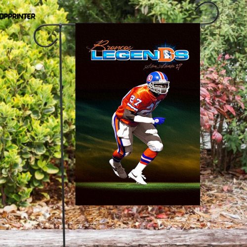 Denver Broncos Steve Atwater2 Double Sided Printing   Garden Flag Home Decor Gifts