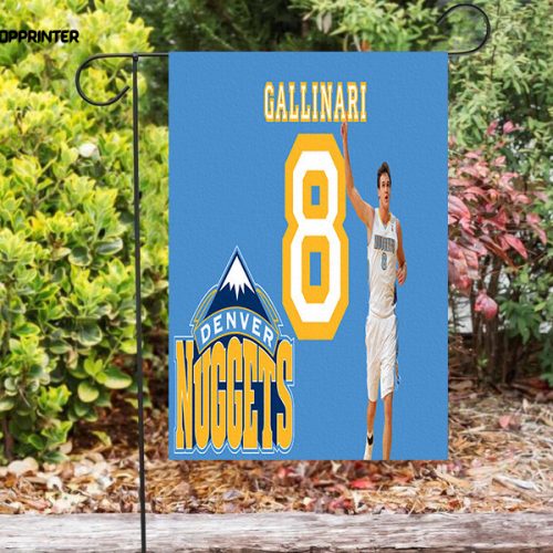 Denver Nuggets Danilo Gallinari1 Double Sided Printing   Garden Flag Home Decor Gifts