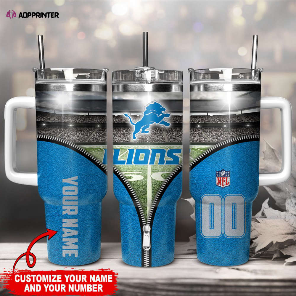 Detroit Lions NFL 40oz Stanley Tumbler Gift for Fans