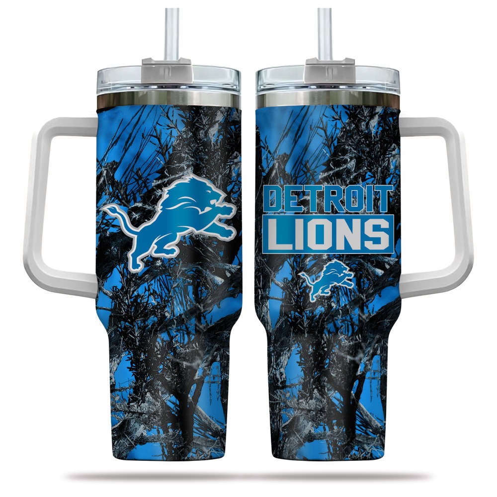Detroit Lions NFL Hunting Personalized Stanley Tumbler 40oz Gift for Fans