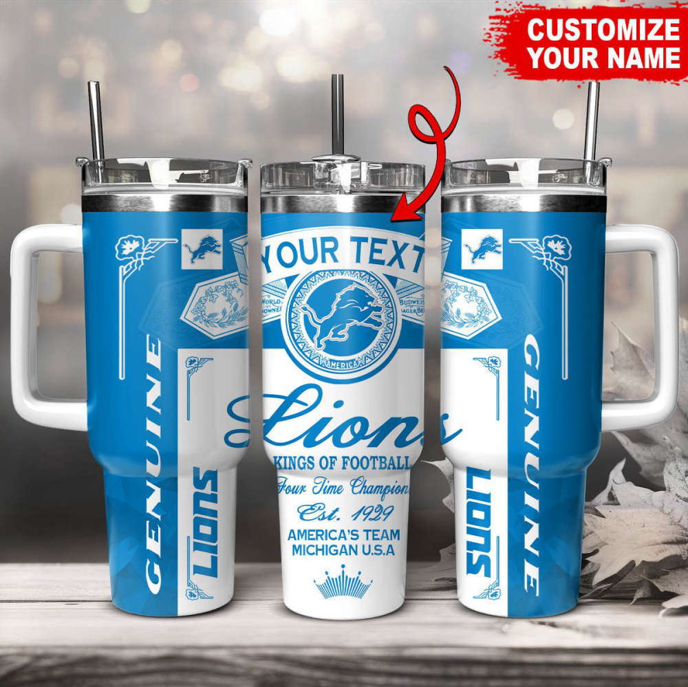 Detroit Lions NFL Kings Of Football Custom Your Text Stanley Tumbler 40Oz Gift for Fans