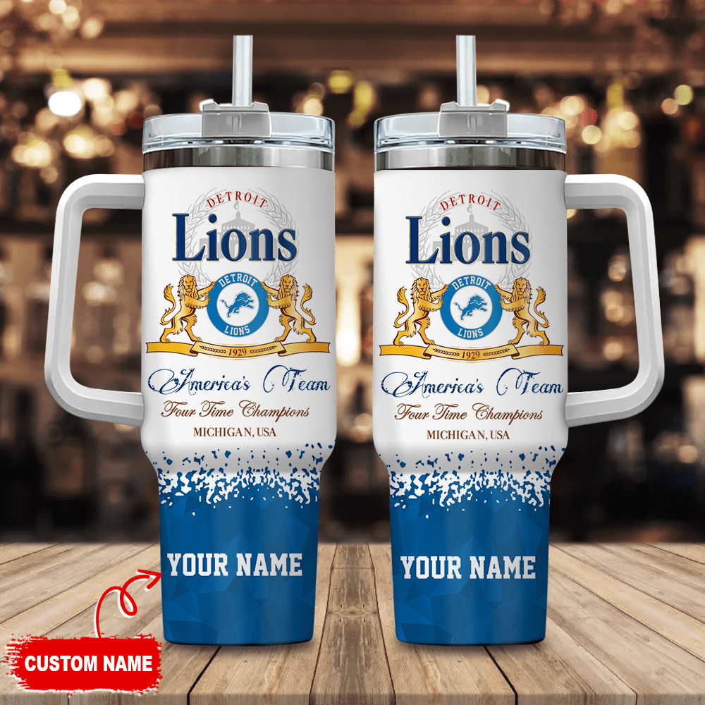 Detroit Lions Personalized NFL Champions Modelo 40oz Stanley Tumbler Gift for Fans