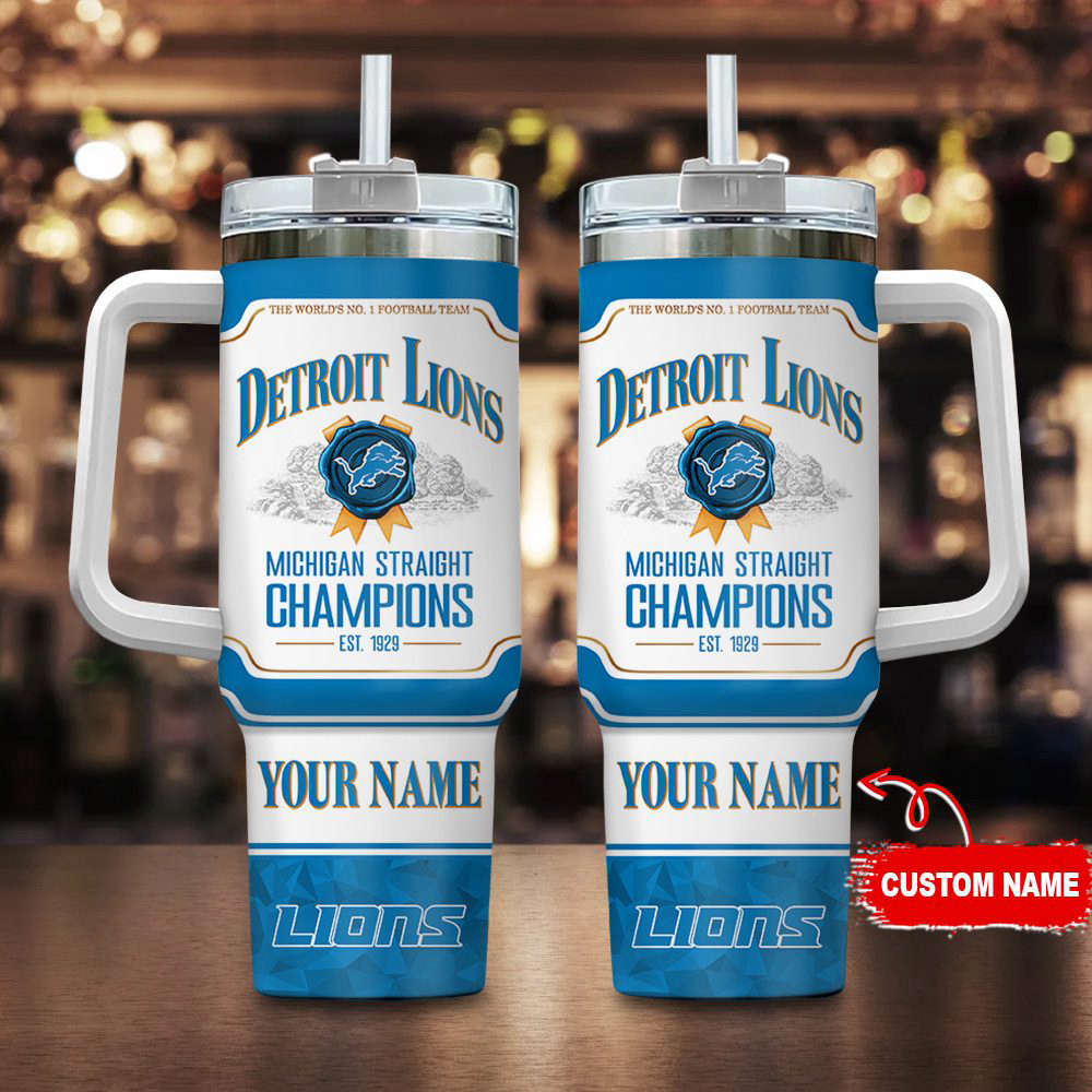 Detroit Lions Personalized The World’s No 1 Football Team NFL Jim Beam 40oz Stanley Tumbler Gift for Fans