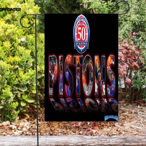 Detroit Pistons All Players2 Double Sided Printing   Garden Flag Home Decor Gifts