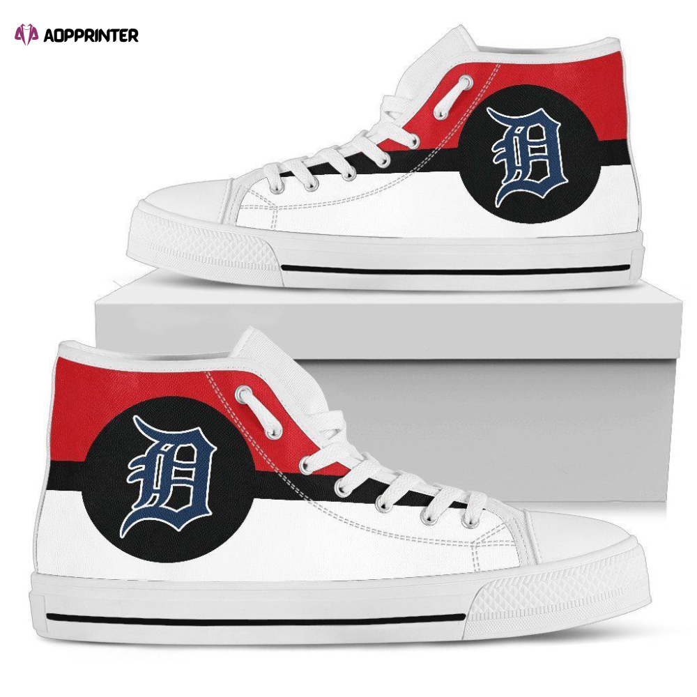 Detroit Tigers MLB Baseball Custom Canvas High Top Shoes