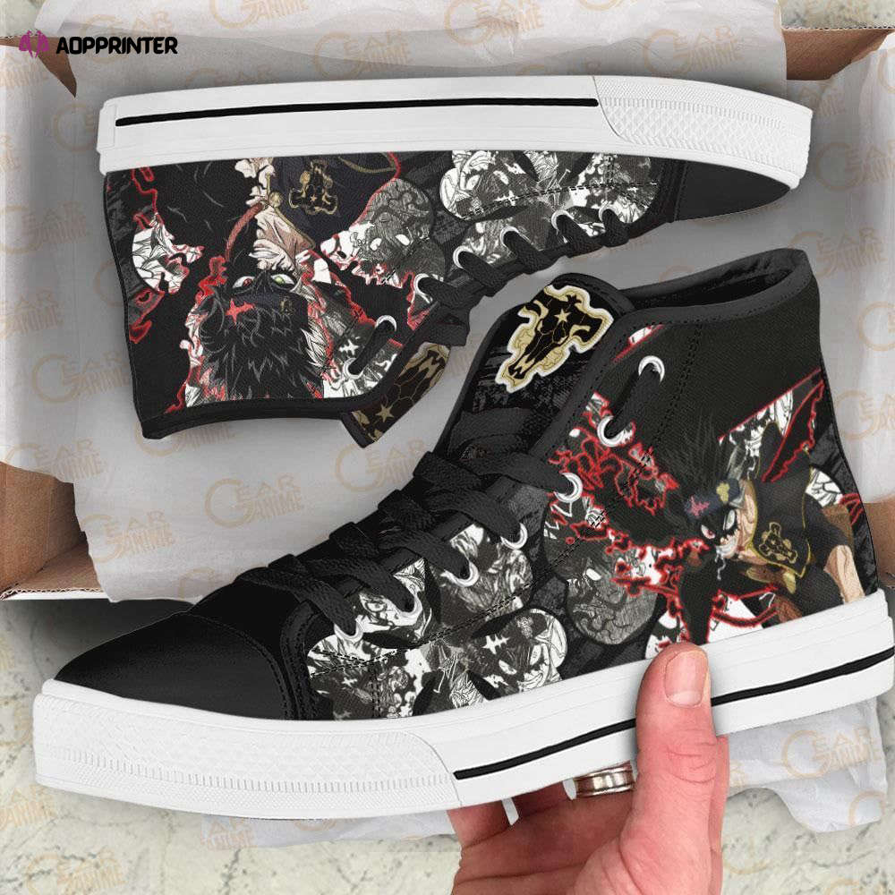 Devil Asta High Top Shoes Custom Black Clover Anime For Fans