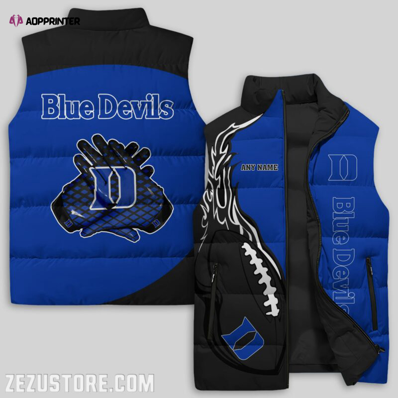 Duke Blue Devils NCAA Sleeveless Puffer Jacket Custom For Fans Gifts