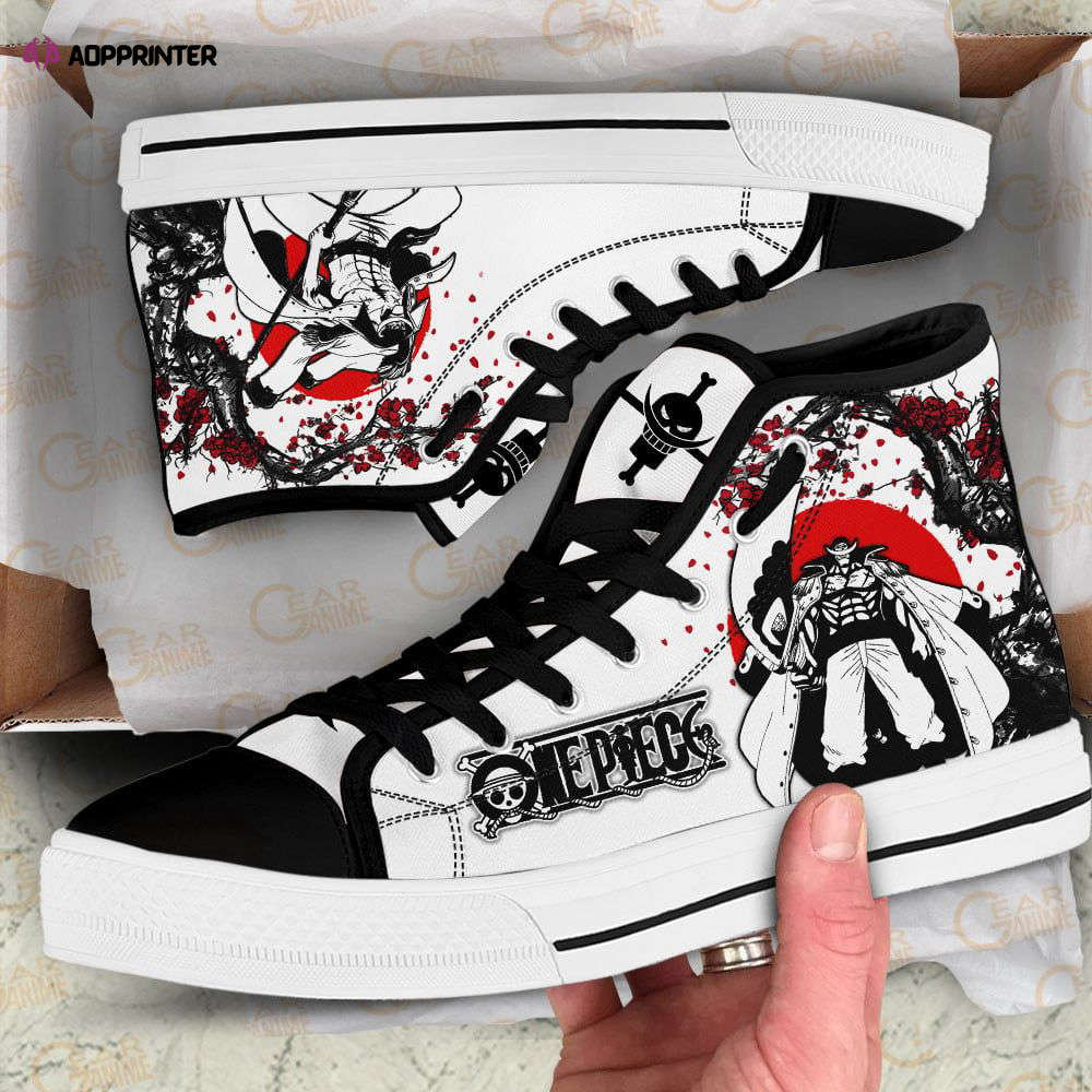 Edward Newgate High Top Shoes Japan Style For Fans One Piece Anime