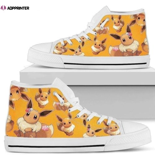 Eevee High Top Shoes Custom For Fans Pokemon