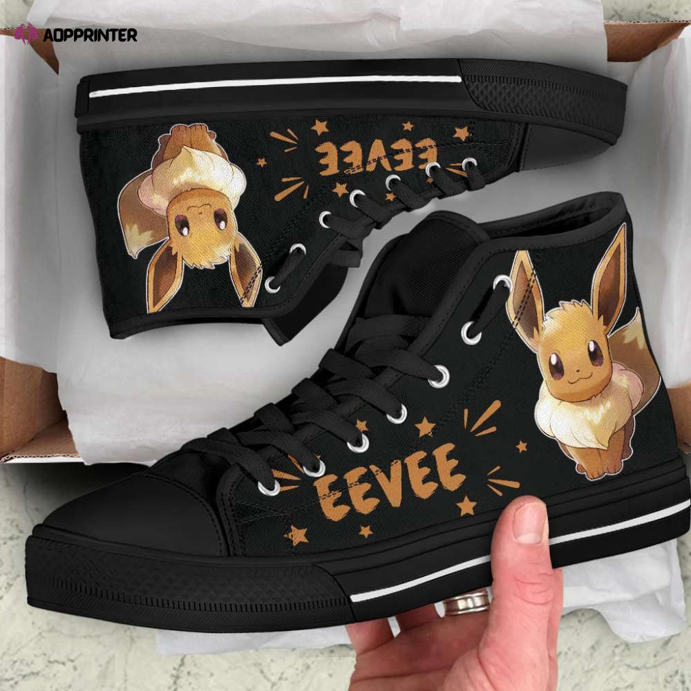 Eevee High Top Shoes Custom For Fans Pokemon