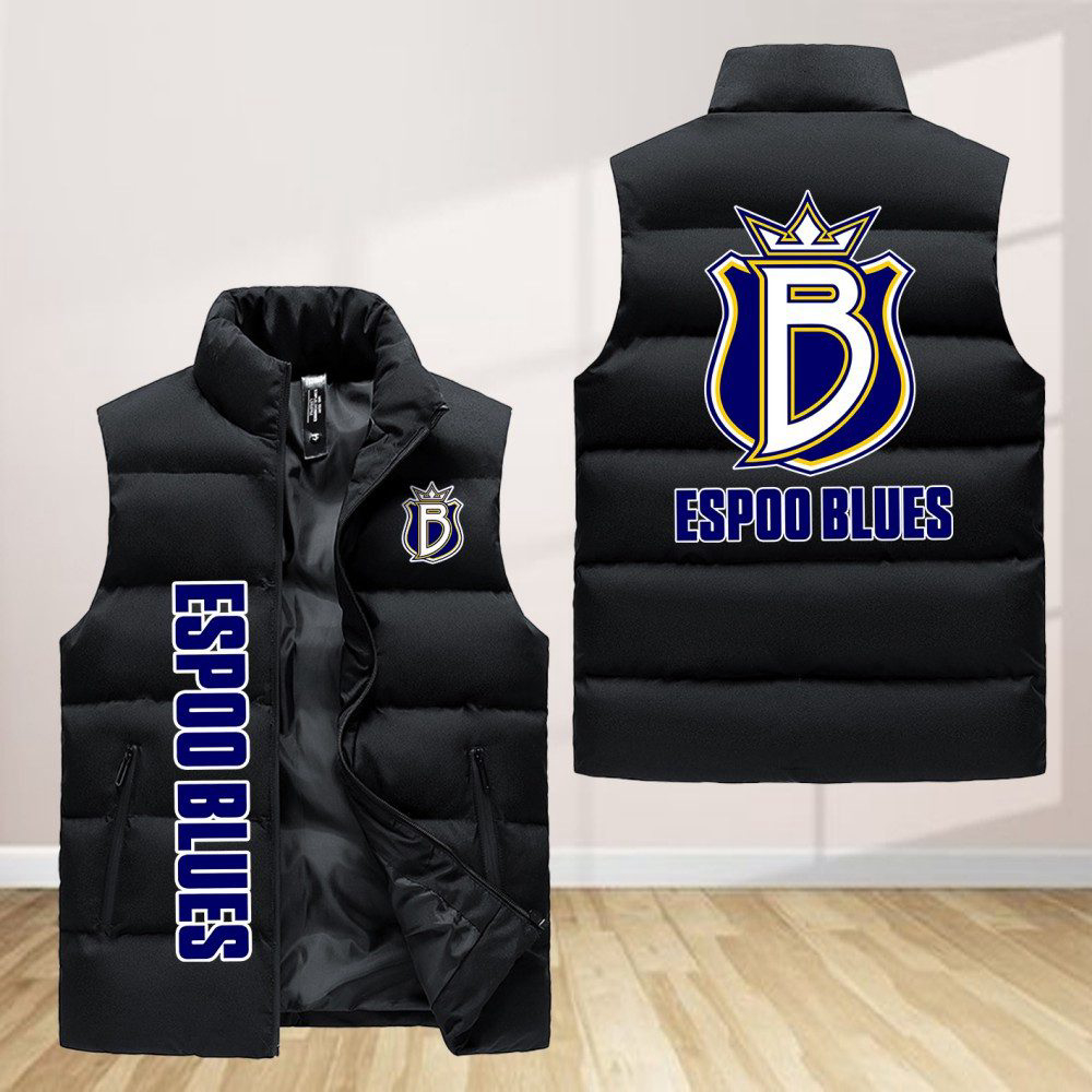 Espoo Blues Sleeveless Puffer Jacket Custom For Fans Gifts