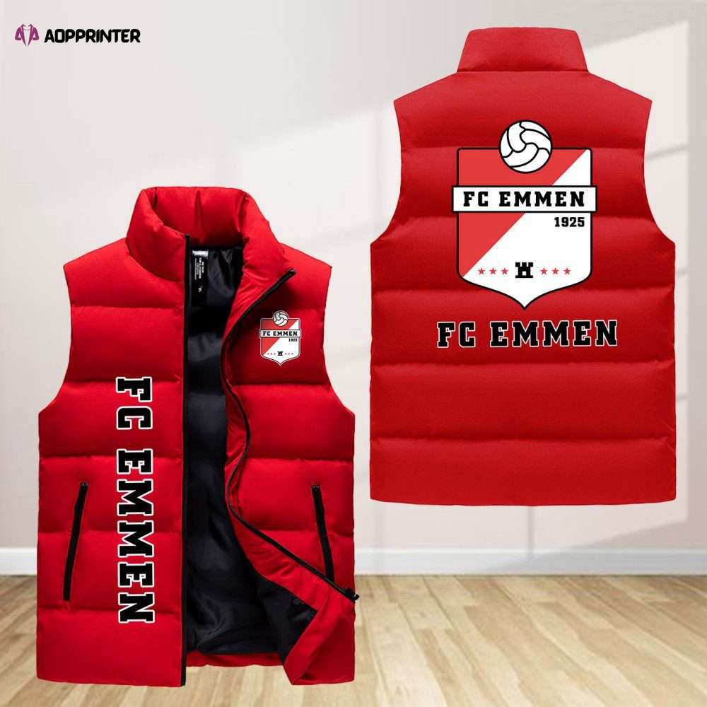 Fc Emmen Sleeveless Puffer Jacket Custom For Fans Gifts