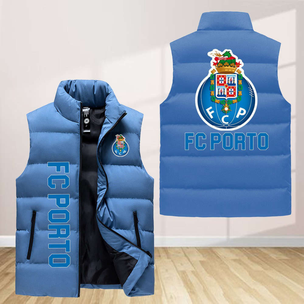 Fc Porto Sleeveless Puffer Jacket Custom For Fans Gifts