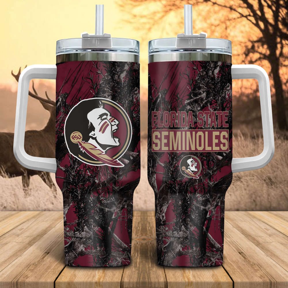 Florida State Seminoles NCAA Hunting Personalized Stanley Tumbler 40oz Gift for Fans