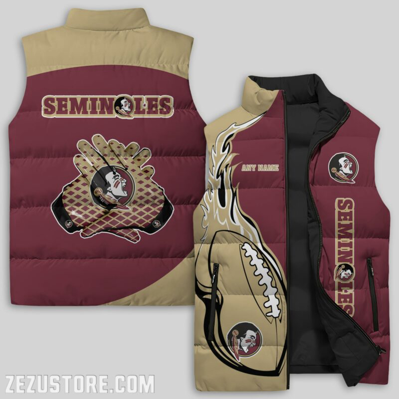 Florida State Seminoles NCAA Sleeveless Puffer Jacket Custom For Fans Gifts