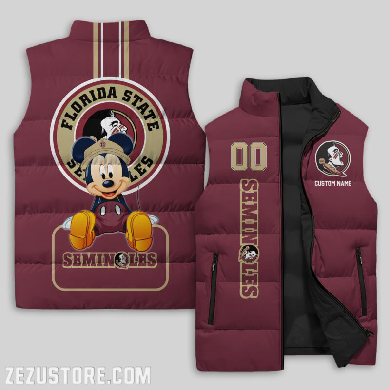 Florida State Seminoles NCAA Sleeveless Puffer Jacket Custom For Fans Gifts