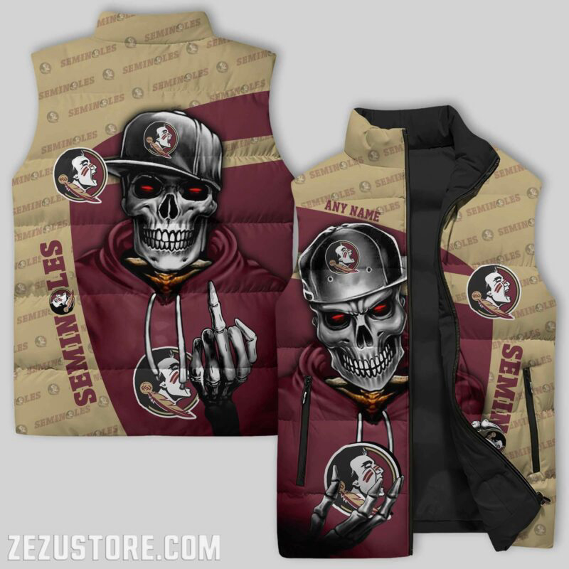 Florida State Seminoles NCAA Sleeveless Puffer Jacket Custom For Fans Gifts