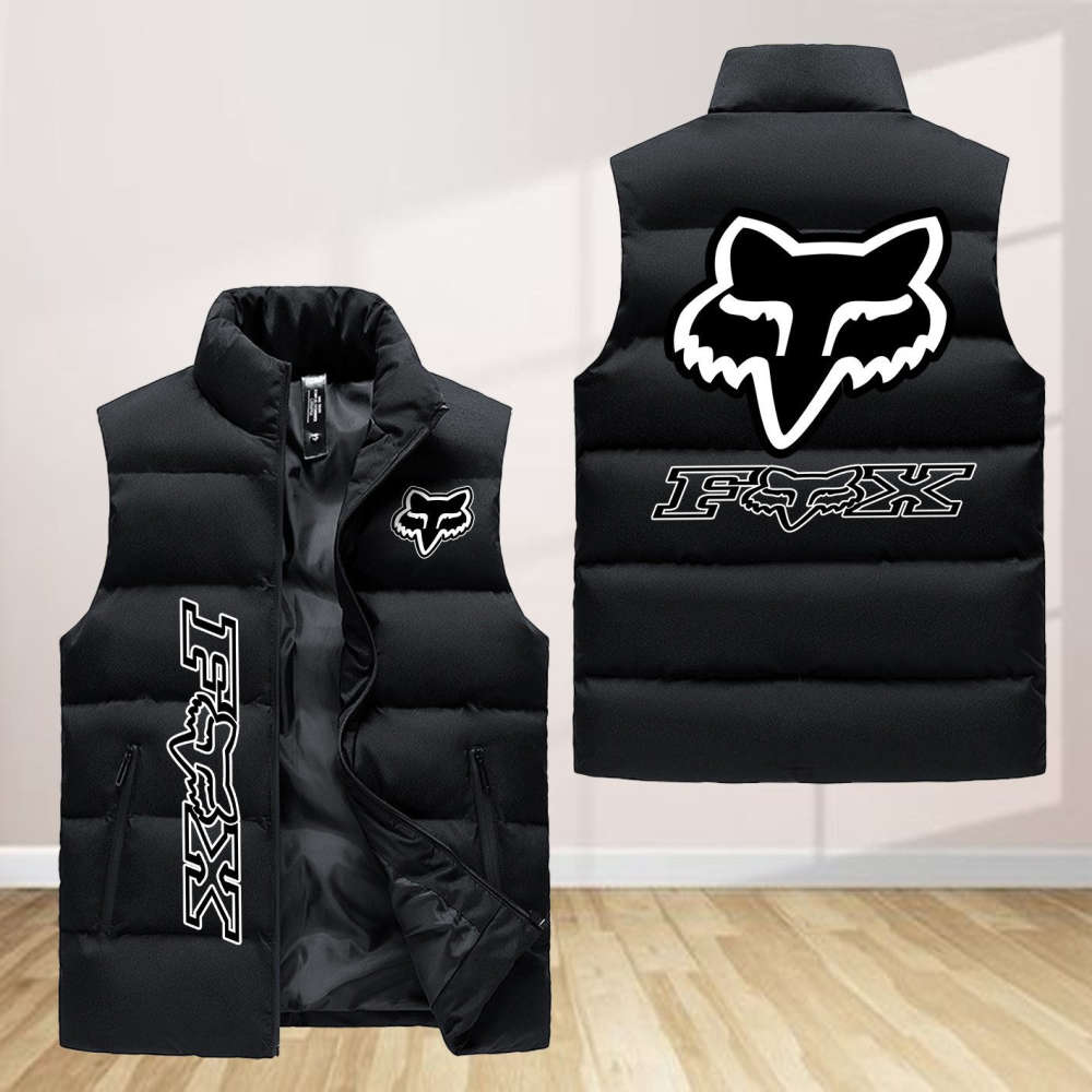 Fox Racing Sleeveless Puffer Jacket Custom For Fans Gifts