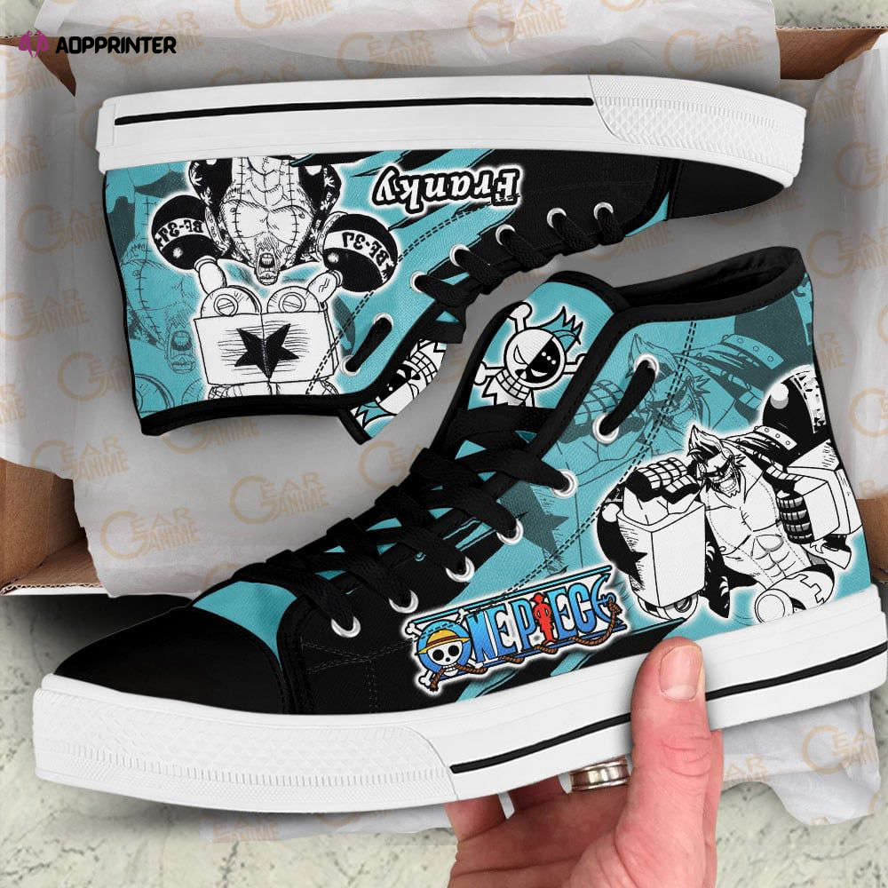 Franky High Top Shoes Mix Manga For Fans One Piece Anime