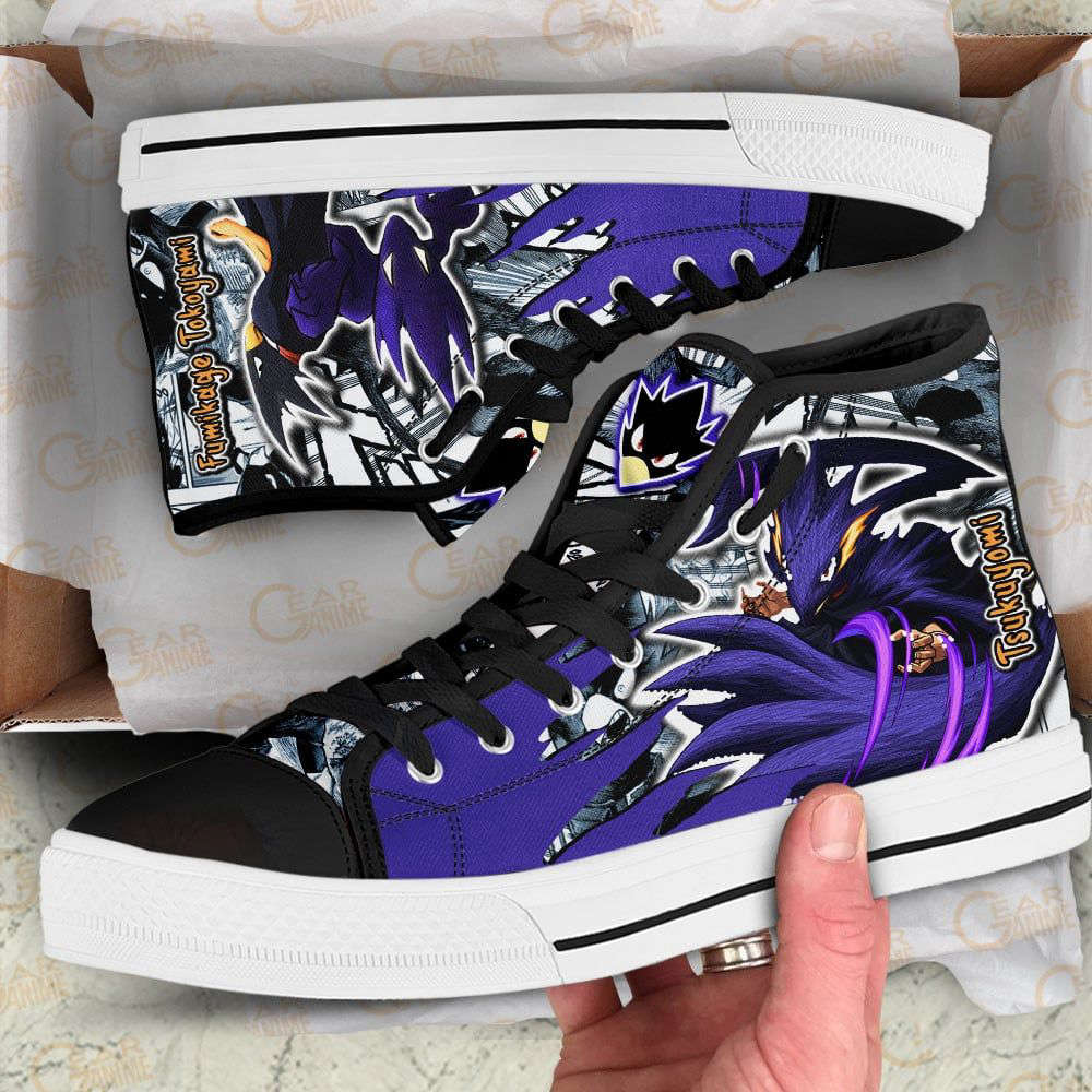 Fumikage Tokoyami High Top Shoes Custom My Hero Academia Anime For Fans