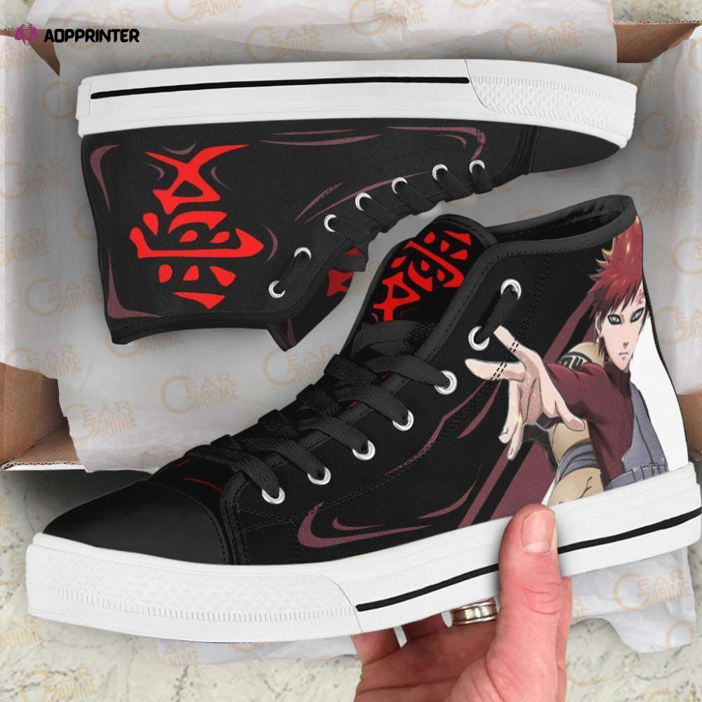 Gaara Emblem High Top Shoes Custom Naruto Anime For Fans