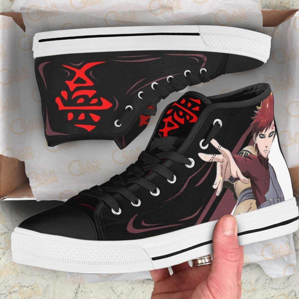 Gaara Emblem High Top Shoes Custom Naruto Anime For Fans