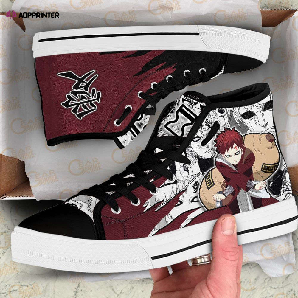 Gaara Emblem High Top Shoes Custom Naruto Anime For Fans