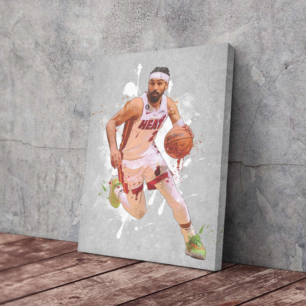 Gabe Vincent Poster Miami Heat NBA Framed Wall Art Home Decor Hand Made Canvas Print Artwork