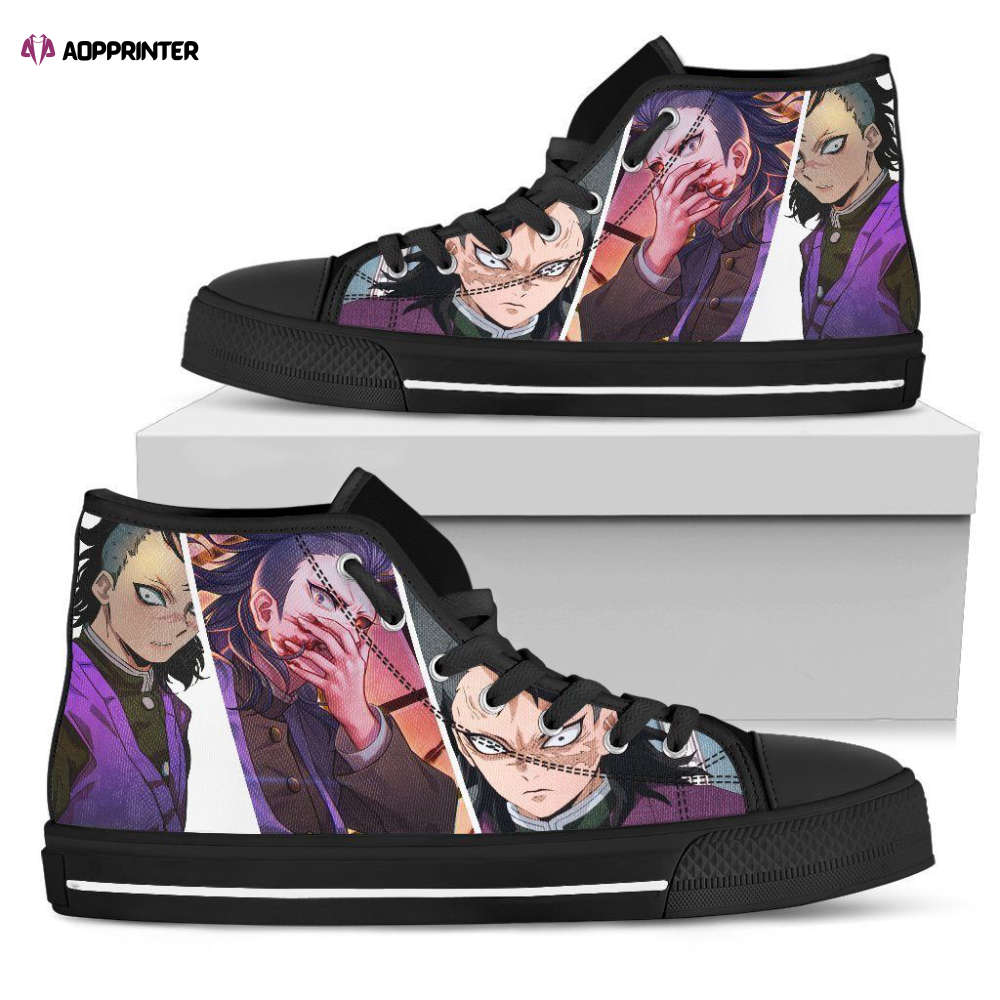 Genya High Top Shoes Custom For Fans Demon Slayer Anime