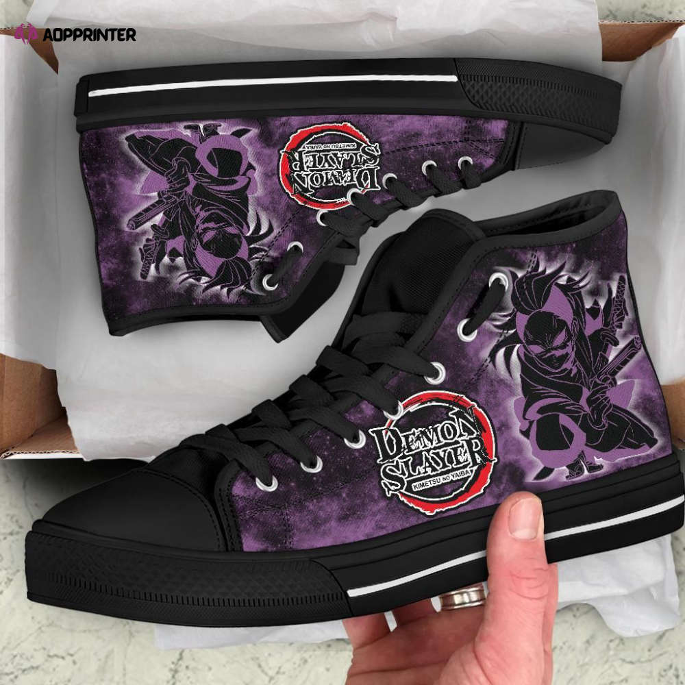 Genya High Top Shoes Custom For Fans Demon Slayer Anime