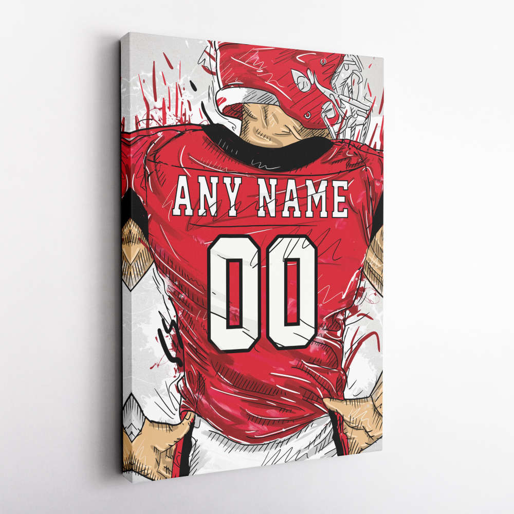 Georgia Bulldogs Jersey Personalized Jersey NCAA Custom Name and Number Canvas Wall Art Home Decor Framed Poster Man Cave Gift