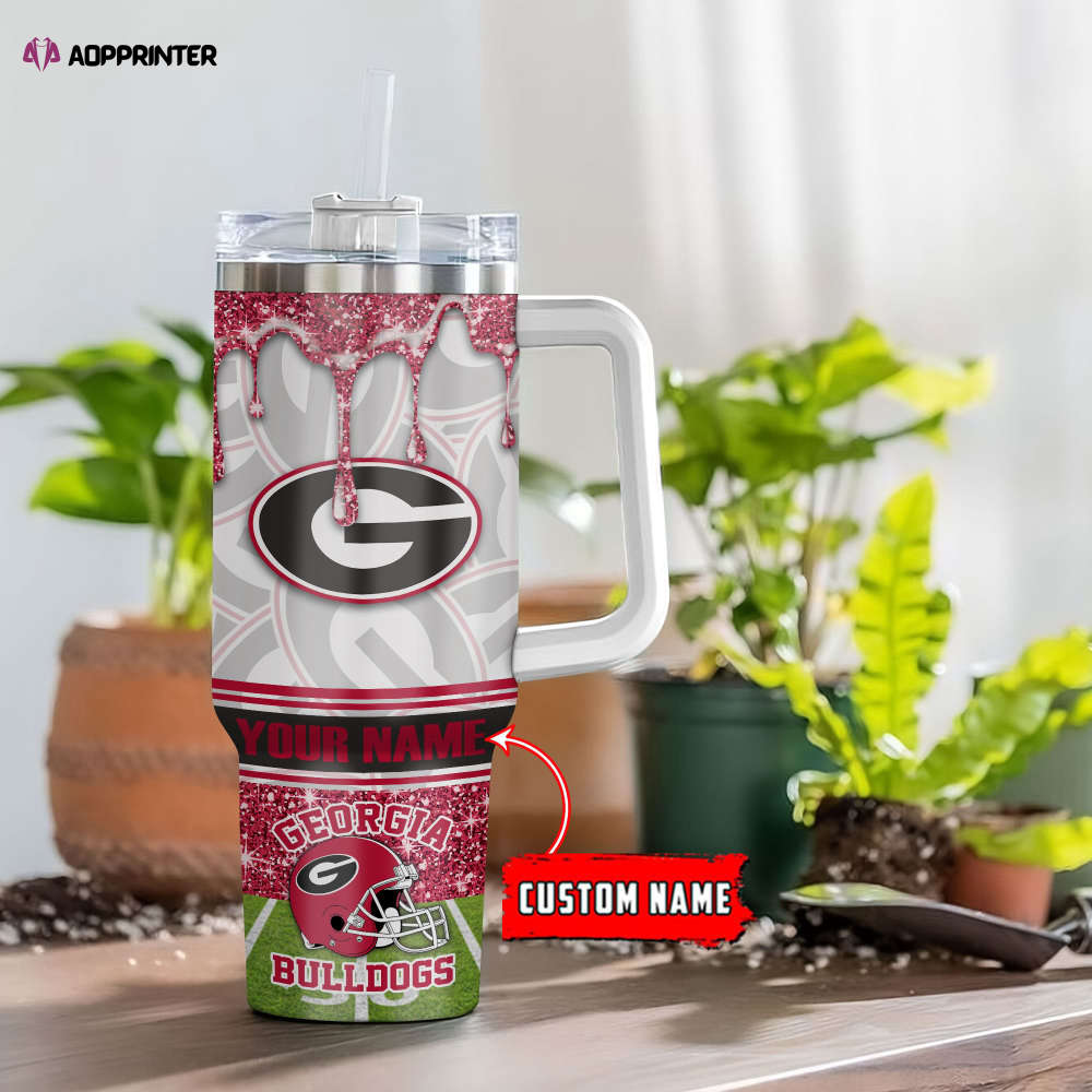 Georgia Bulldogs NCAA Personalized Stanley Tumbler 40oz Gift for Fans