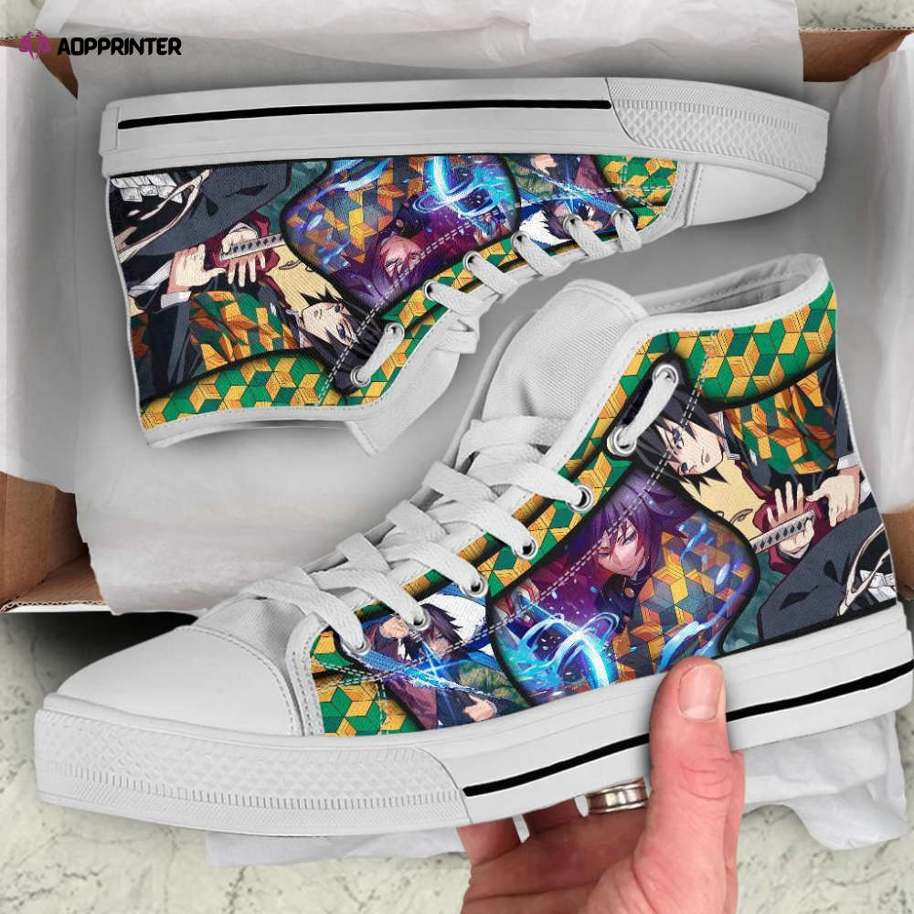 Giyuu High Top Shoes Custom For Fans Demon Slayer Anime