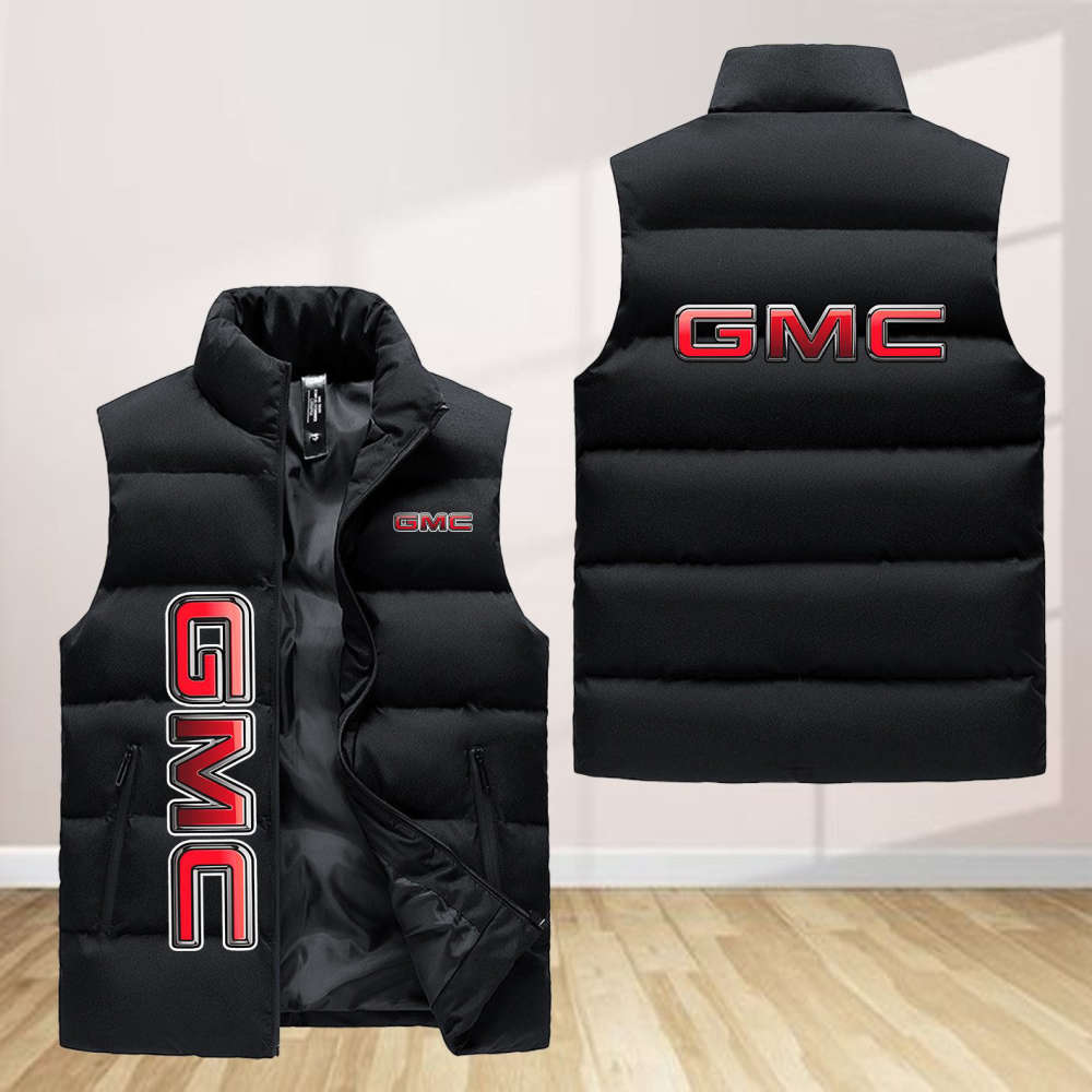 Gmc Sleeveless Puffer Jacket Custom For Fans Gifts